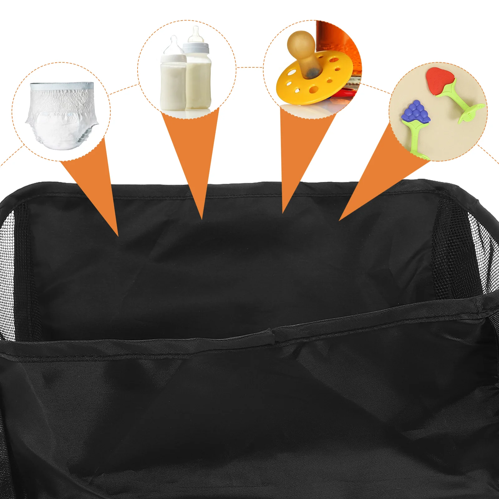 Étui inférieur pour poussette de bébé, pochette, panier de chariot, organisateur de rangement en tissu oxford