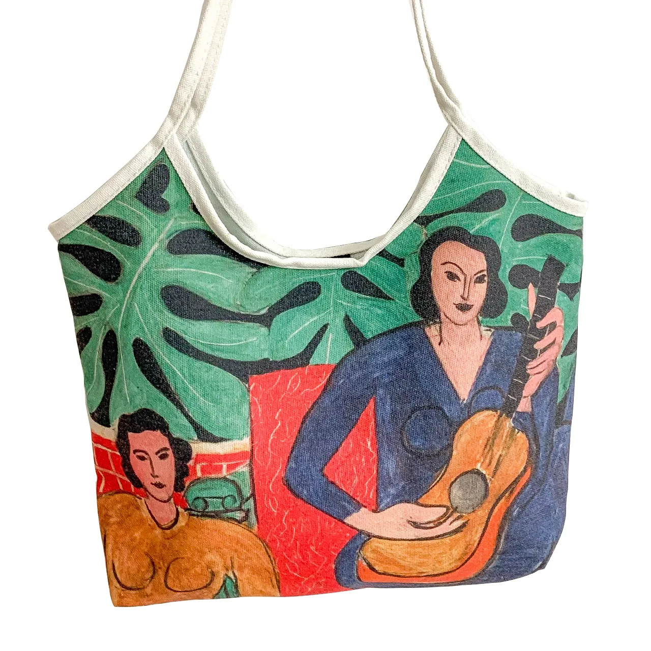 sacs à main peinture à l'huile toile sac nouveau à la mode grande capacité épaule décontracté mode simple boucle magnétique sac à main fourre tout sacs