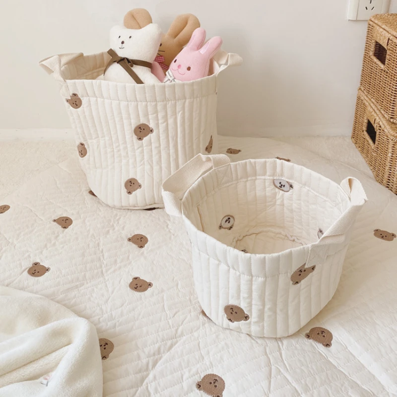 sacs pour bébé, sac à couches brodé ours mignon, caddie, chariot de rangement pour maman, sac de maternité pour couches pour nouveau nés, organisateurs de jouets