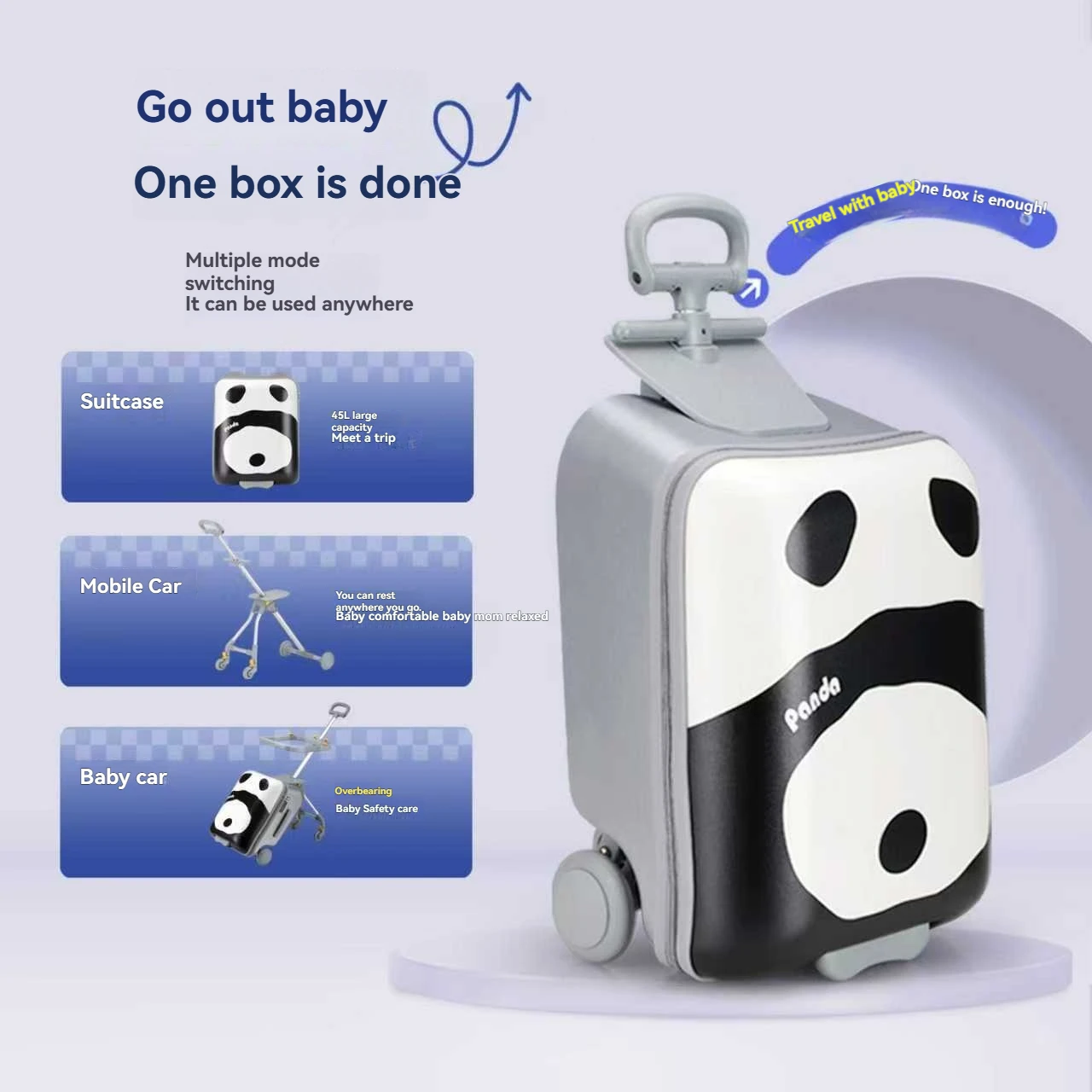 ensemble de bagages pour enfants 1 pièce qui peut être posé et interdit, valise trolley avec valise à main, essentiel de voyage, peut être démonté, adapté aux enfants âgés de 2 à 12 ans