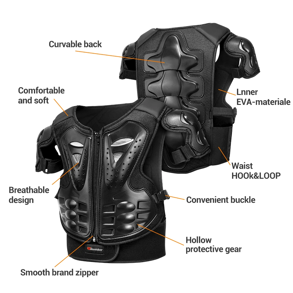 armure de moto pour enfants, gilet de protection, veste d'armure corporelle de motocross, armures de protection, genouillères d'équitation, armure complète pour enfants