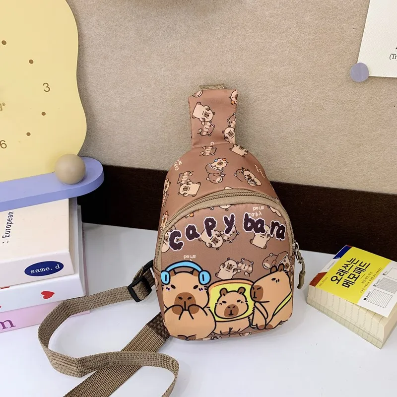 mignon capibara poitrine pack enfants kawaii capybara sac à bandoulière enfant en bas âge sac à dos enfants sport de plein air pochette à bandoulière sac à main cadeau