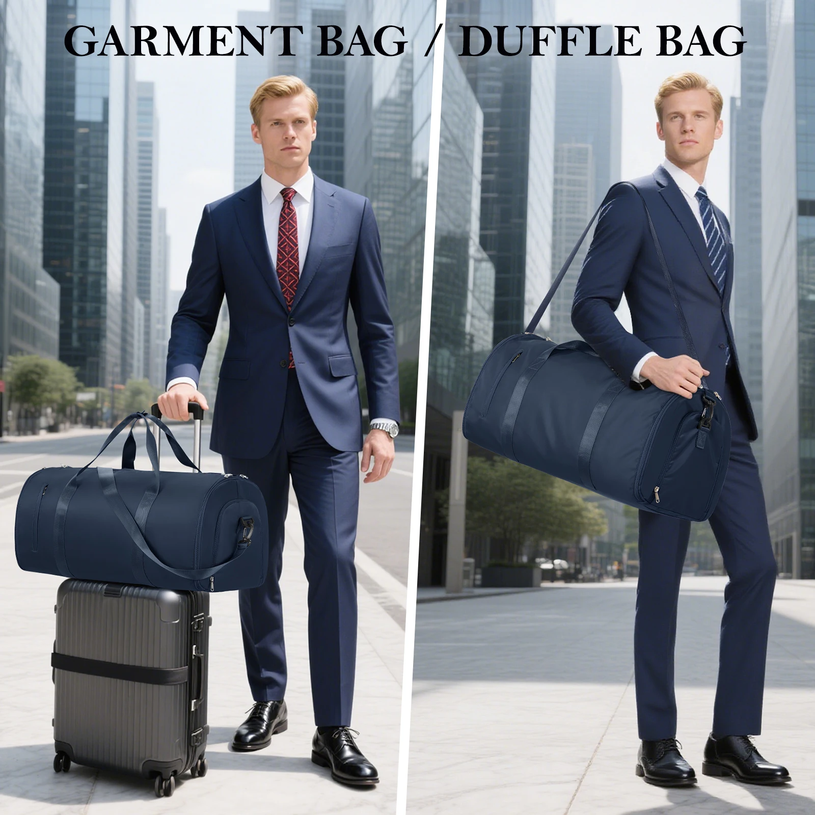 porte costumes sac de voyage étui pour porte costume sac convertible porte costumes pliants pour hommes femmes voyage sac de vêtements d'affaires 