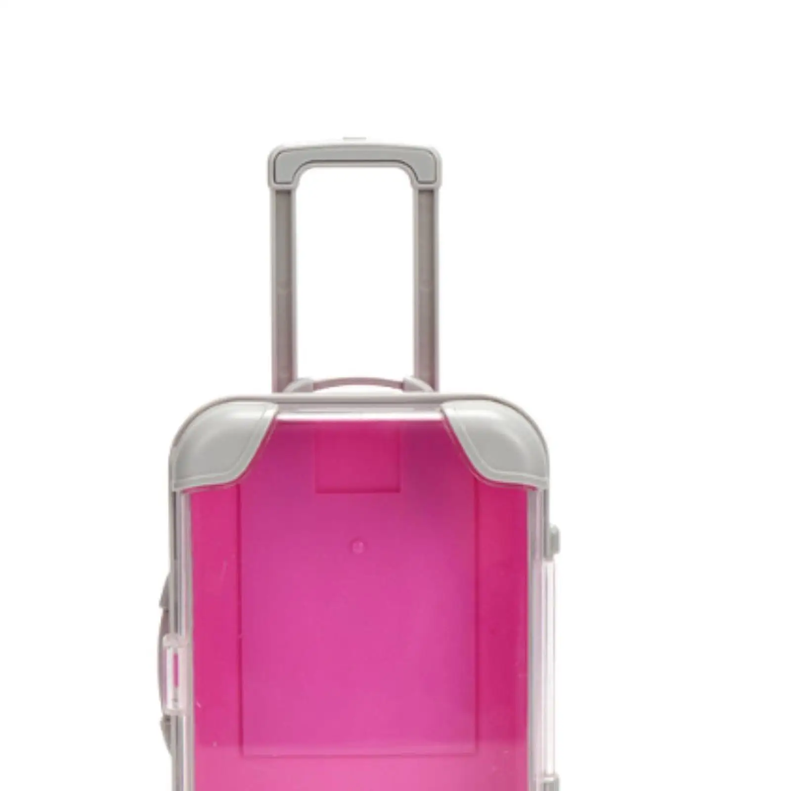 mini valise transparente avec roues rotatives et poignée, organisateur, accessoires de maison de poupée pour enfants, jouet de maquillage, cadeaux, ensemble de jeu