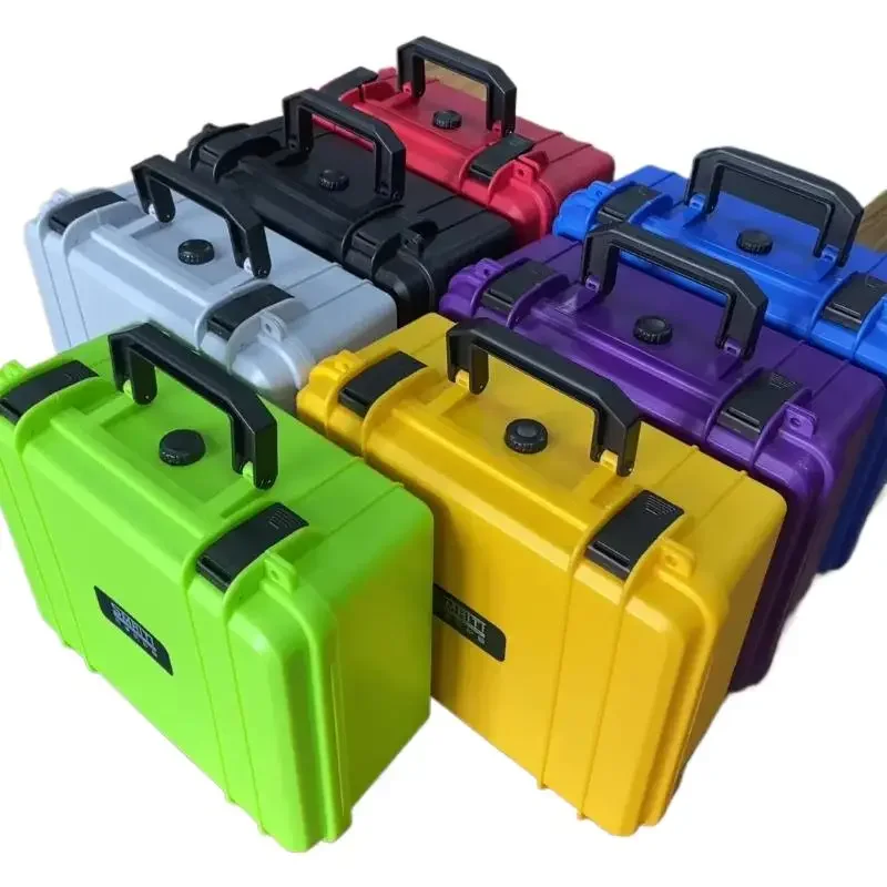 Valise Portable 28x24cm, étui rigide en plastique épais, boîte à outils de matériel d'équipement, boîte de rangement d'instruments de grande capacité avec éponge