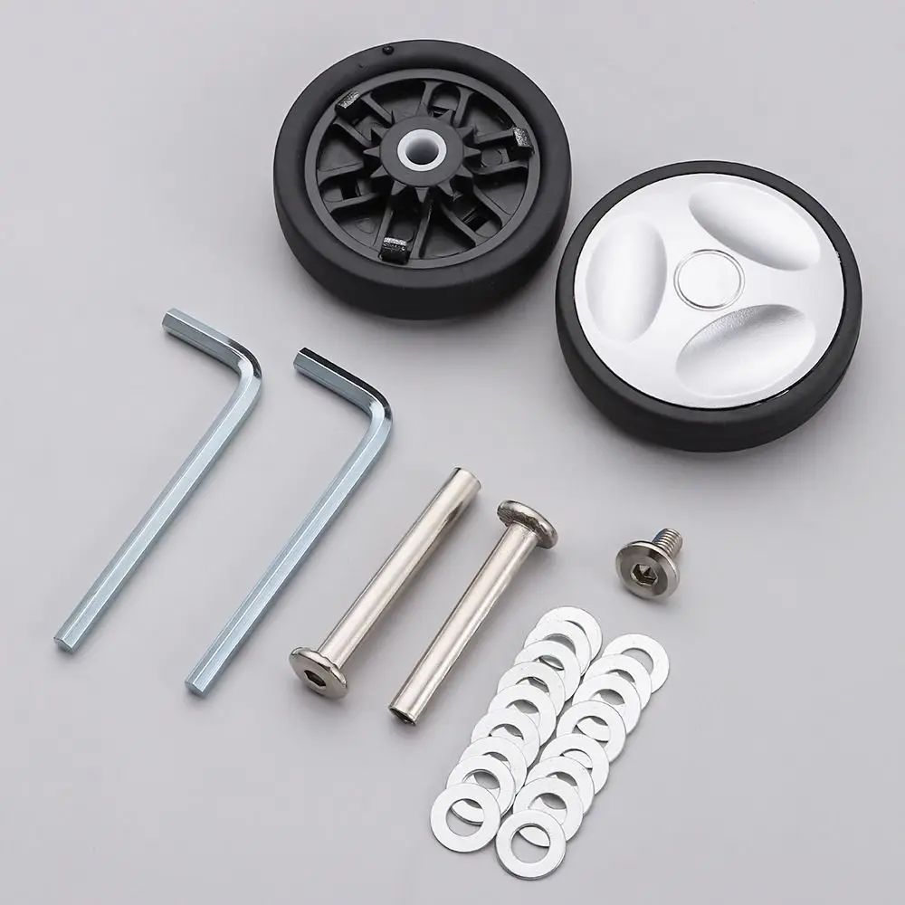 roues de valise universelles avec vis, 2 pièces, pièces de valise, essieux de remplacement, roues de bagages de voyage, kit de réparation de roulettes