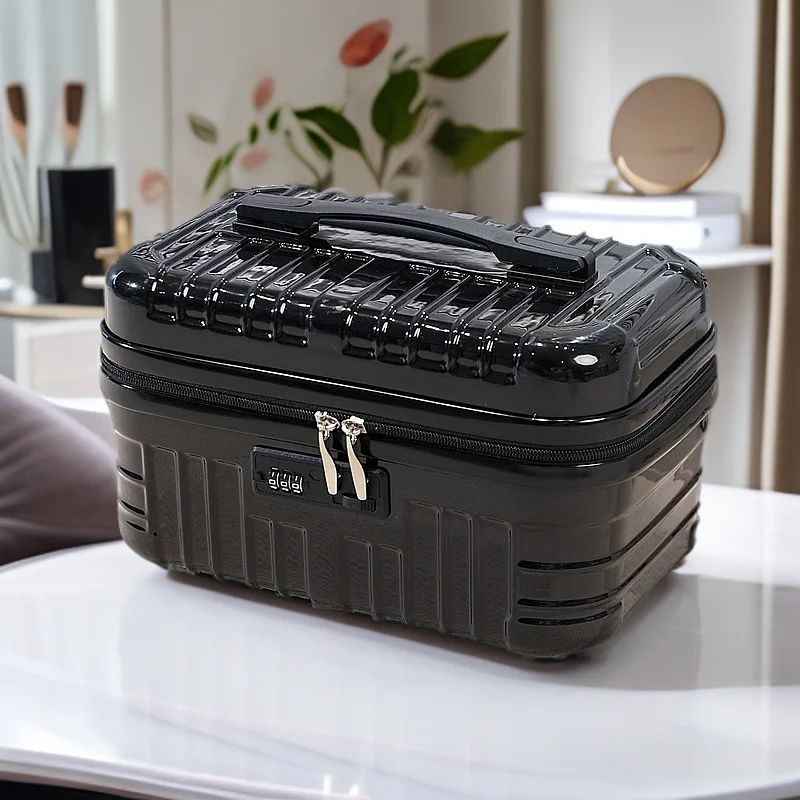 valise portable de 16 pouces, trousse de maquillage pour femmes, petite boîte de mot de passe pour court voyage, trousse de toilette légère, mini trousse de maquillage
