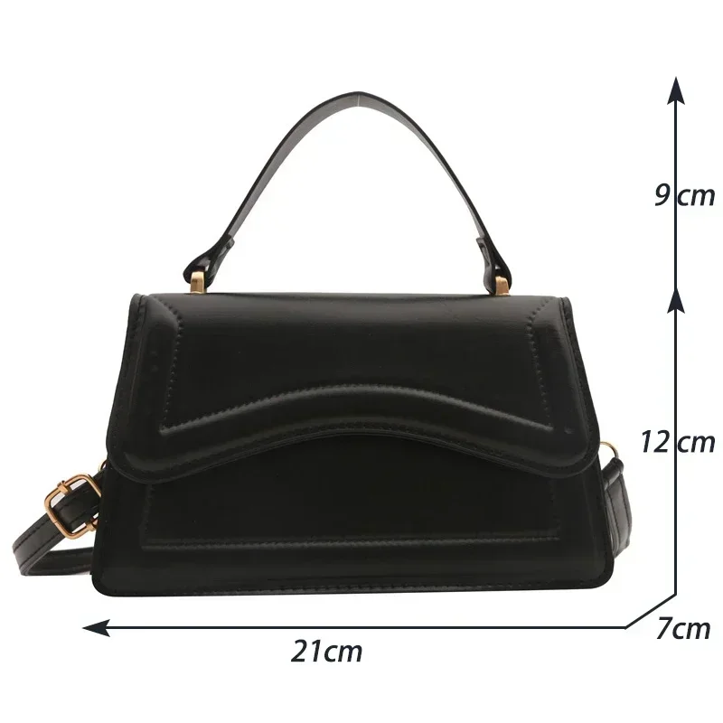 sac à main en cuir pu de bonne qualité pour femmes, sac à bandoulière de couleur unie, petit fourre tout pour femmes et filles