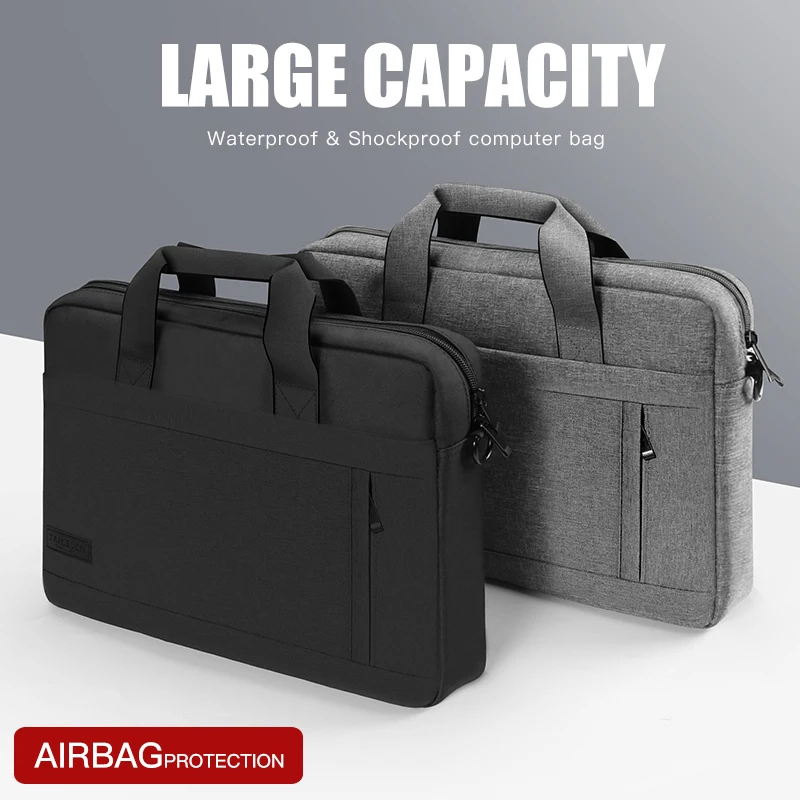 sac pour ordinateur portable, sac à main à bandoulière pour m1 m2 14 15 15.6 17 pouces macbook air pro 13.3 huawei asus dell, porte-documents pour ordinateur portable