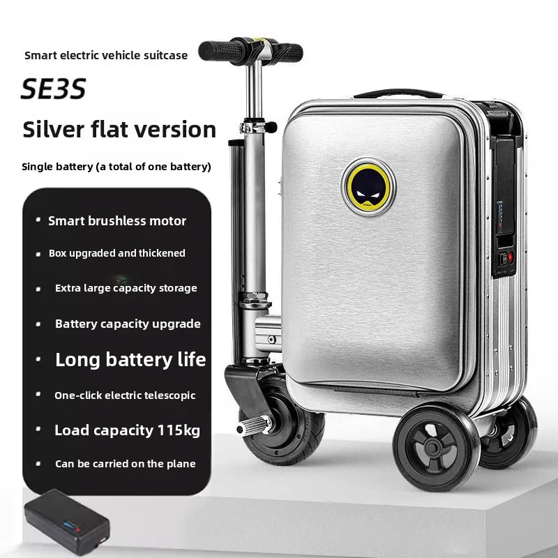 Valise électrique peut être embarquée valise de cyclisme intelligente siège de boîtier de chariot de 20 pouces artefact de transport pour adultes et enfants