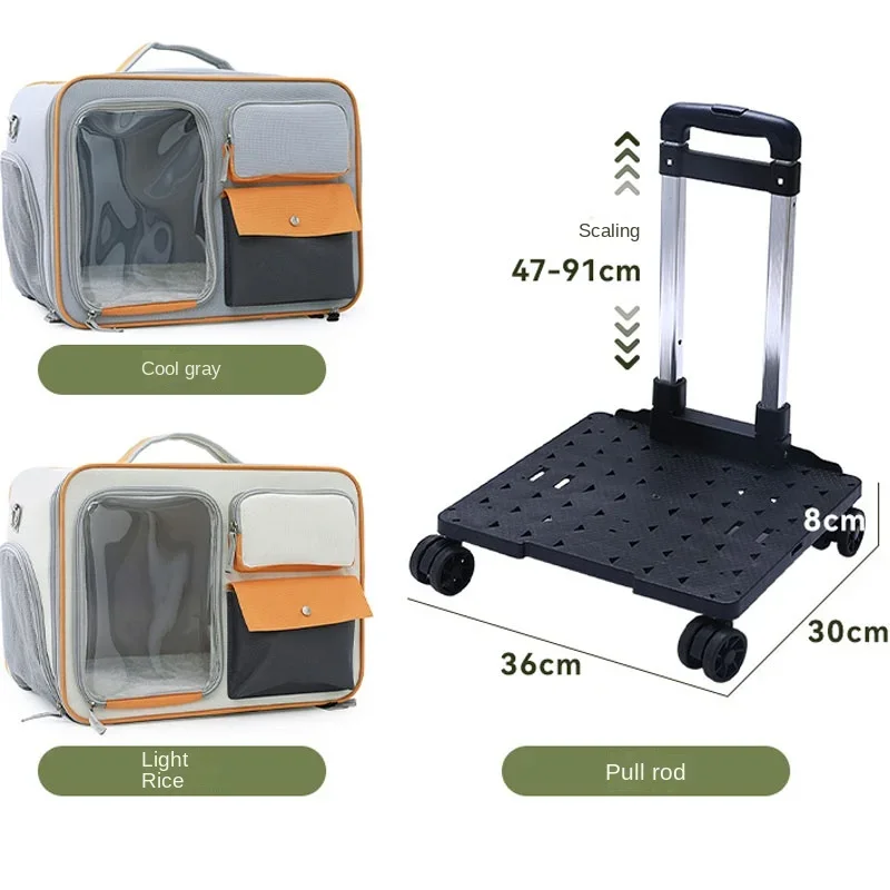 les animaux de compagnie sortir avec des chariots portables valises petits chiens chats peuvent utiliser des sacs valise pour chat haute apparence capsule spatiale de voyage