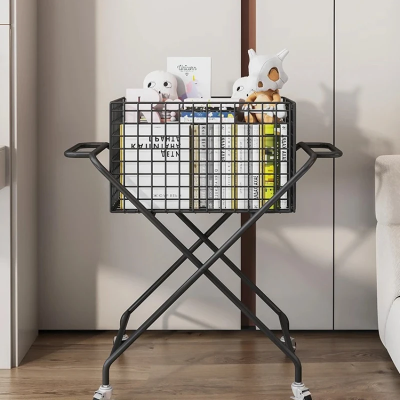 chariot de rangement de jouets roulants pour enfants, chariot de rangement mobile, sac de livre pour la maison, support de collation et bac à jouets en peluche pour enfants