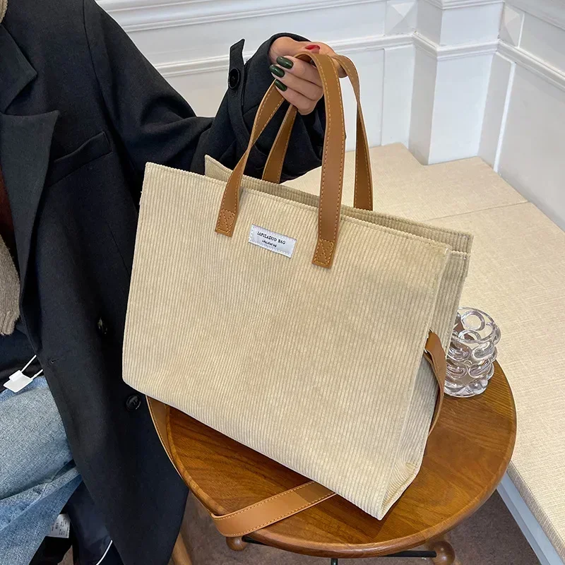 sacs à main pour femmes, sacoche en velours côtelé, fourre tout pour dames, sac à bandoulière pour femmes, sacs de shopping vintage