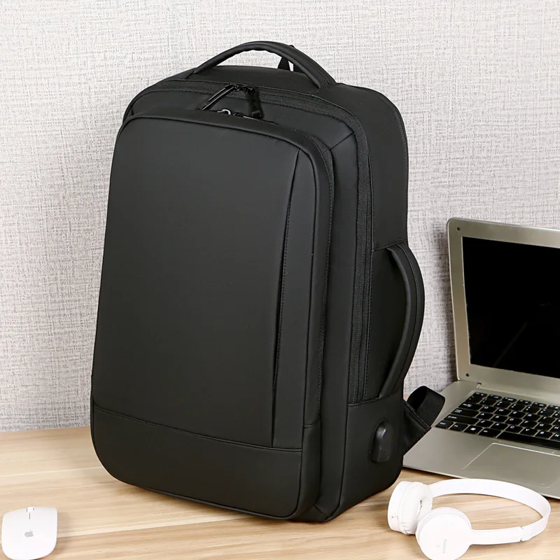 sac à dos de voyage extensible 1 pièce, sac à dos d'affaires décontracté pour hommes, avec chargement usb, tissu imperméable, adapté aux déplacements quotidiens