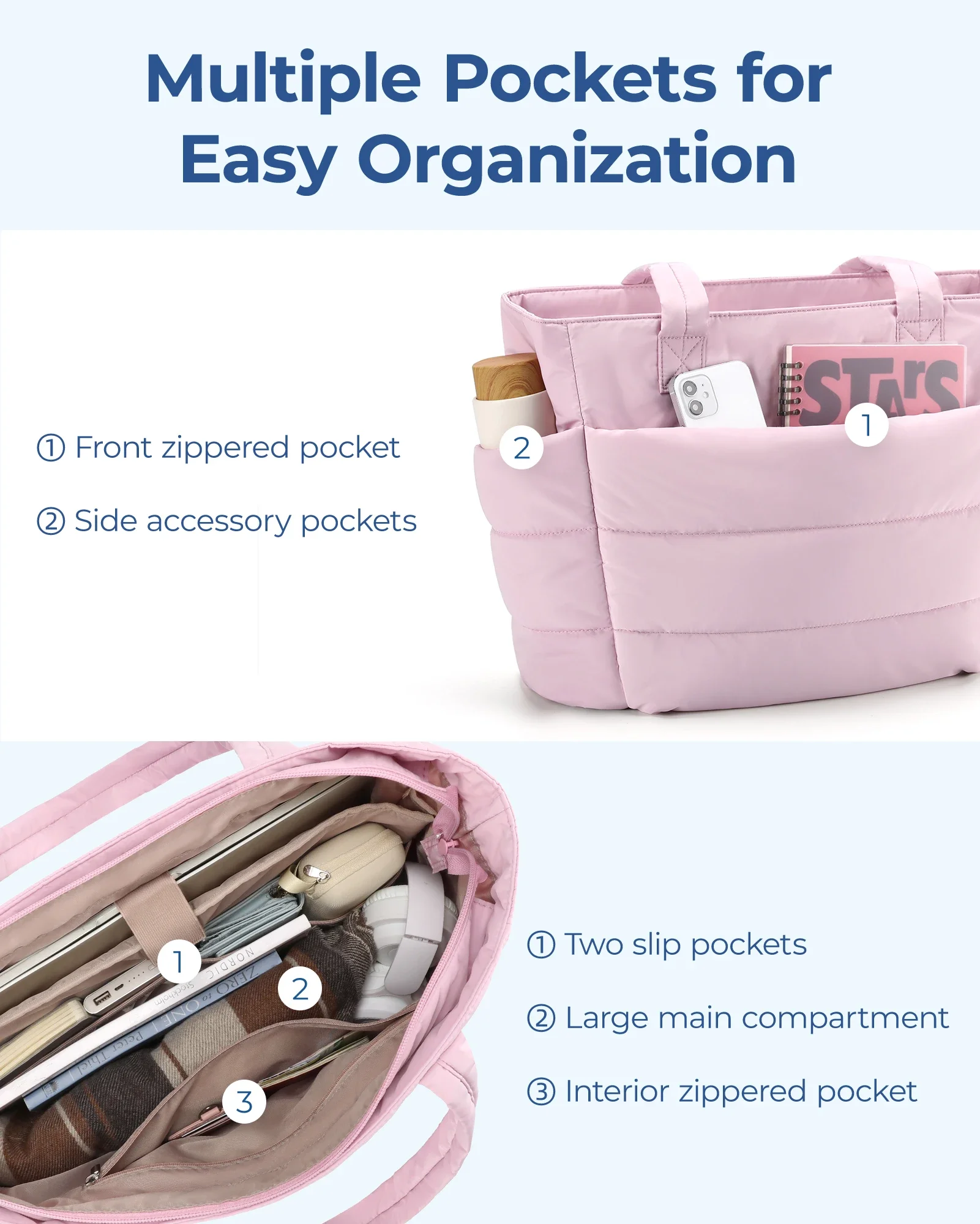 sac à main léger et moelleux pour femmes, fourre tout adapté aux voyages, travail, plage, magasin de gymnastique, grande capacité, multicolore