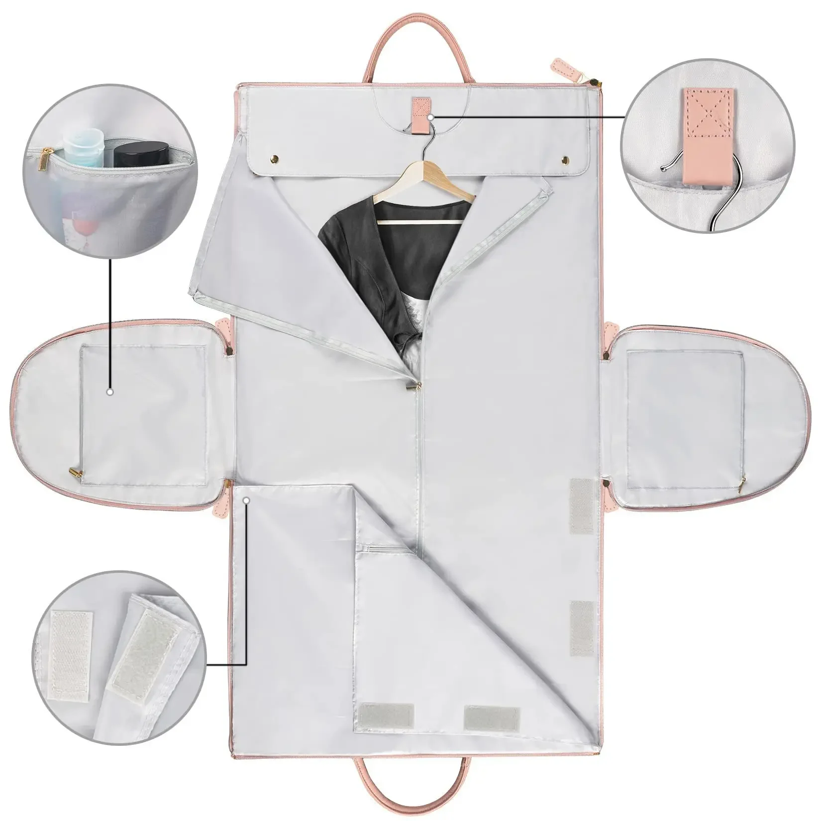 valise pliable en cuir pu de grande capacité, sac à main de voyage, sac à bandoulière facile à transporter, sac à bagages de grande taille pour voyage