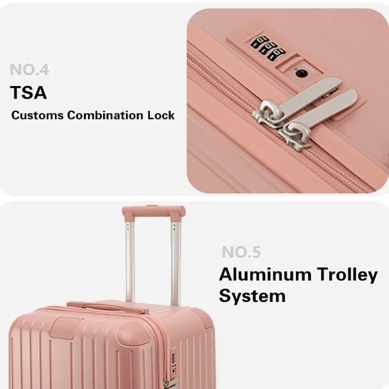 lightgo 23kg grande valise à bagages 22/27/29.5 pouces usb c charge capacité maximale mode 158cm iata continuer