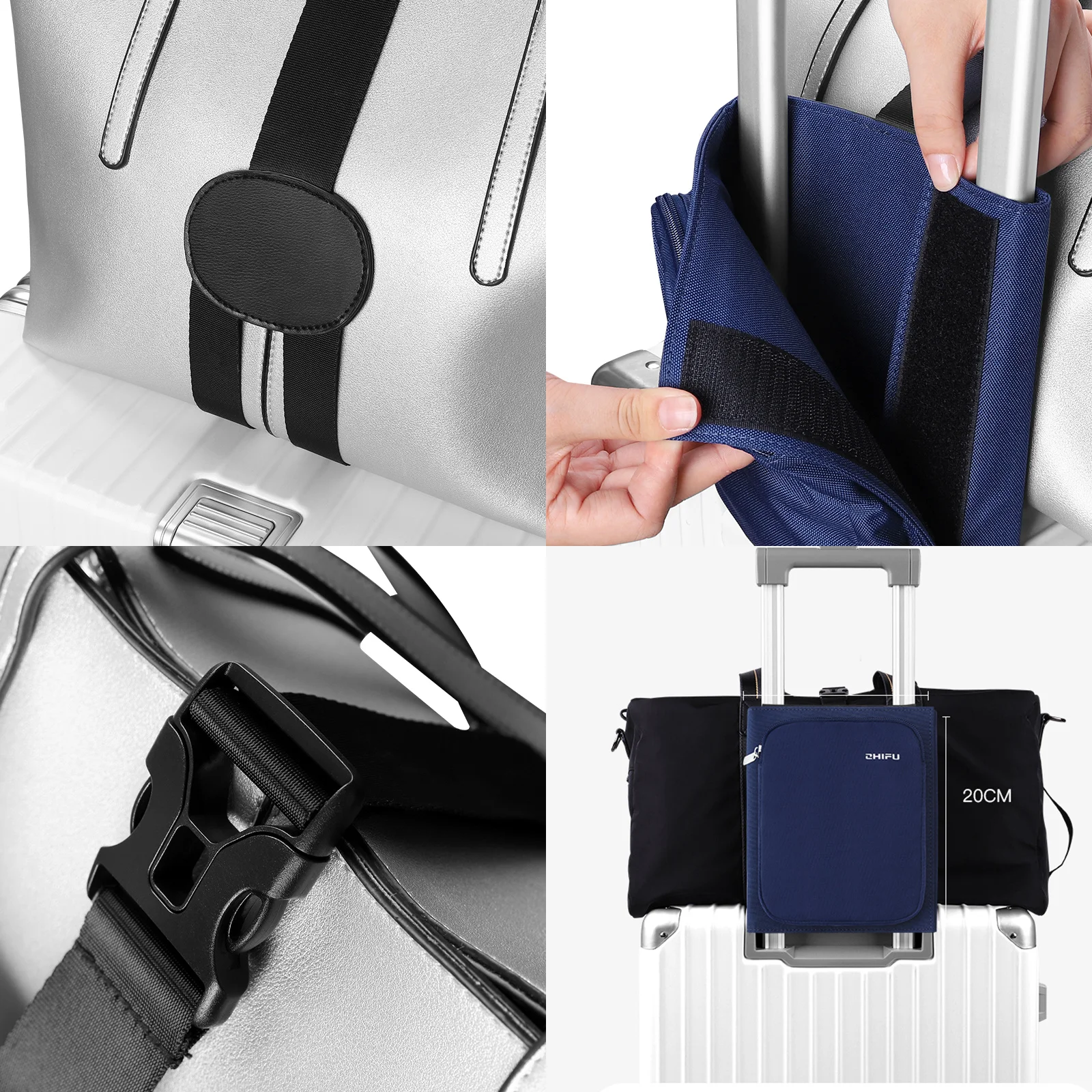 sac de voyage télescopique élastique, ceinture de rangement pour bagages, sac de partenaires, mini sac de voyage, accessoires de voyage