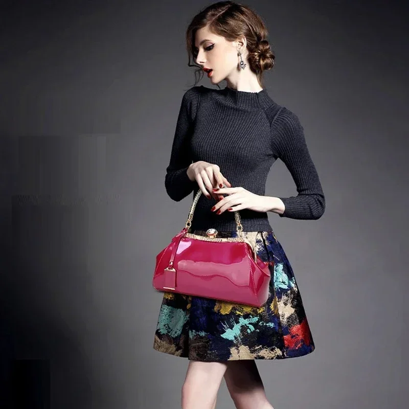 sacs à main lisses pour femmes, sac à main de luxe en faux cuir, rose beige, bleu noir, boston, vin rose rouge, 2025