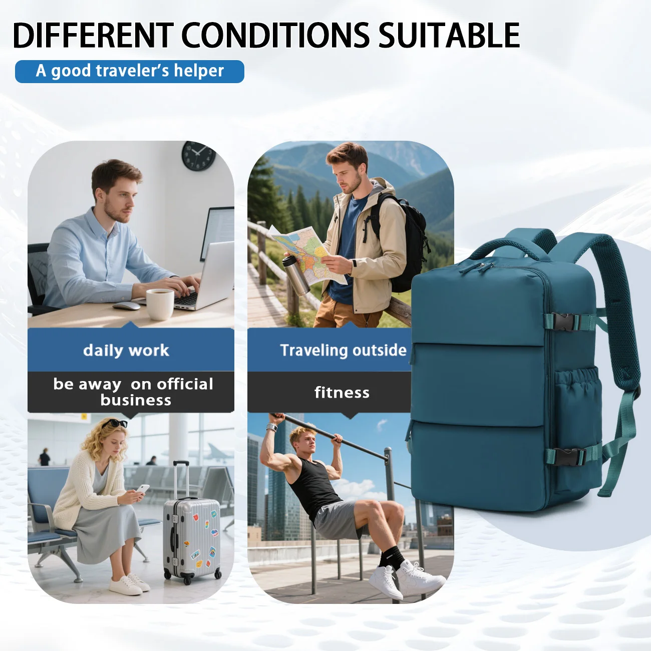 sac à dos à bagages compressé sous vide, sac à dos à main certifié pour avion, sac à dos multifonctionnel de grande capacité