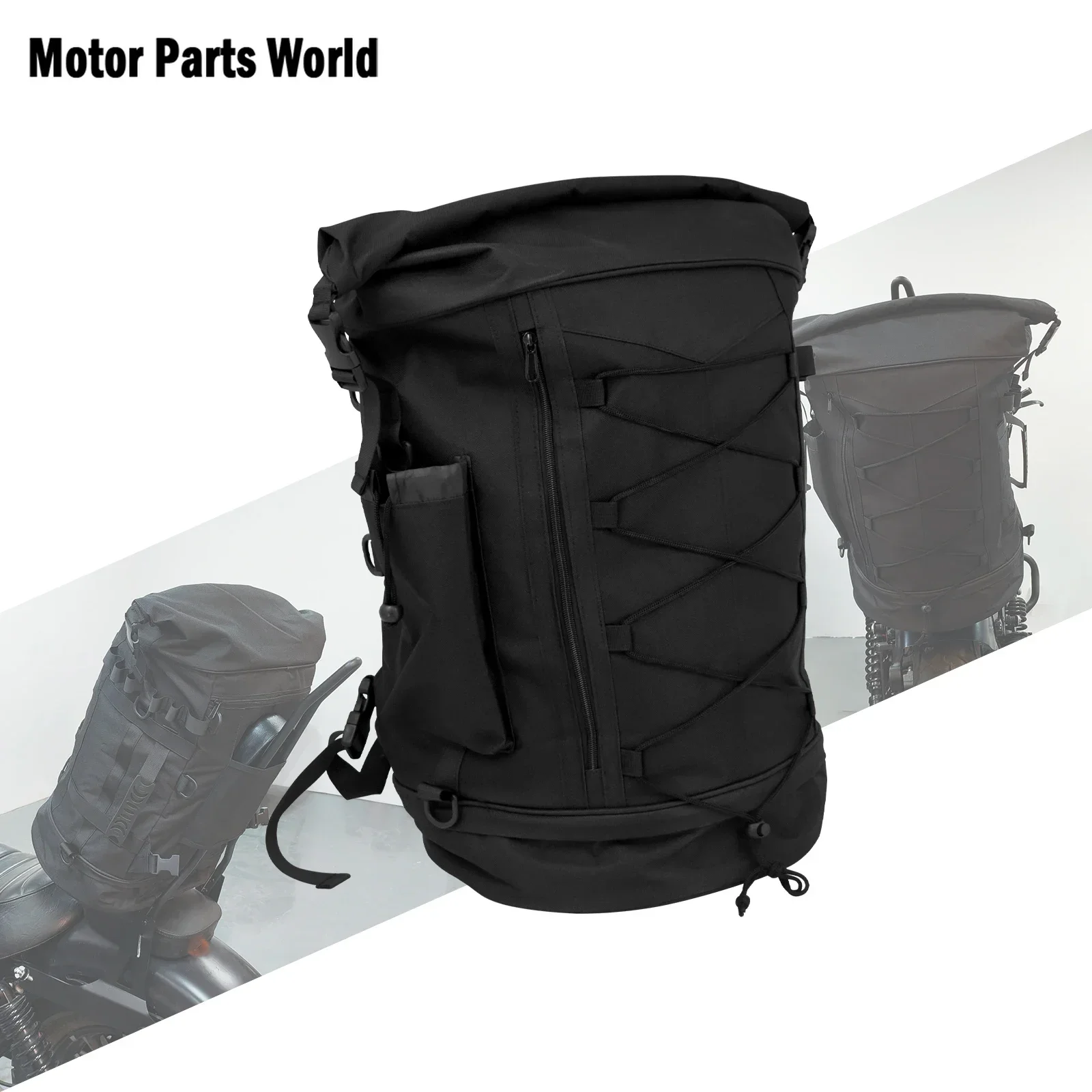 sac à dos universel multifonction étanche pour moto, bagage de voyage en plein air, barre extensible, dossier avec sangle
