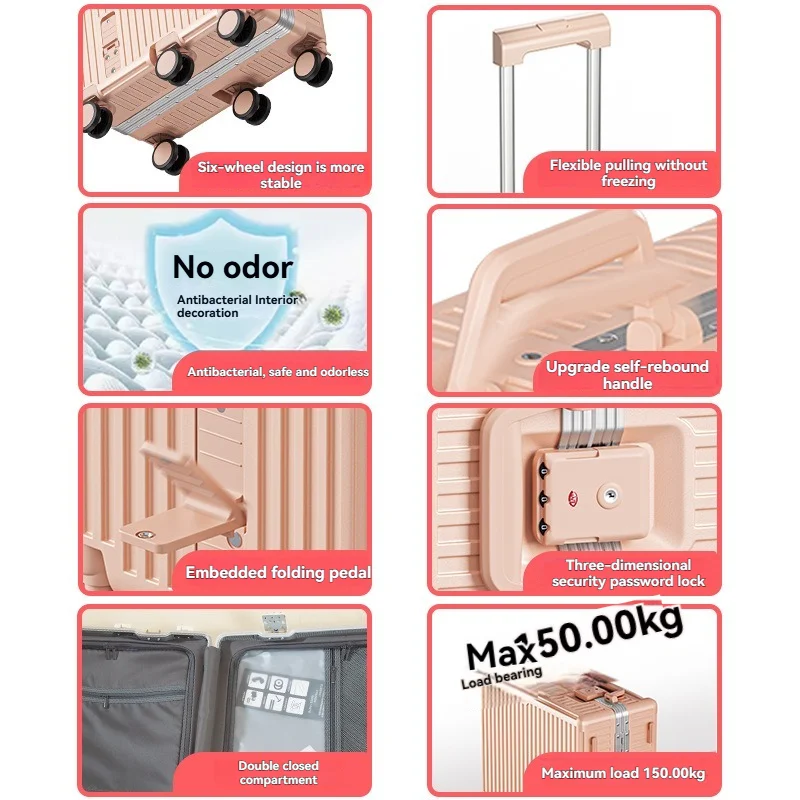bagage pour enfants, une valise à main avec cadre en aluminium de 20 pouces pour filles, une valise à code de voyage pour garçons pour enfants