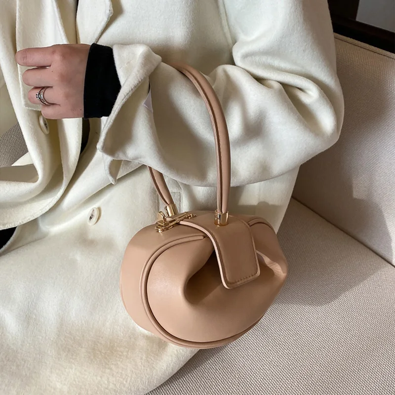 sac à main boule ronde pour femmes, sac de bowling de styliste en cuir pu, mini sacs à bandoulière de luxe, sac à aisselles à la mode