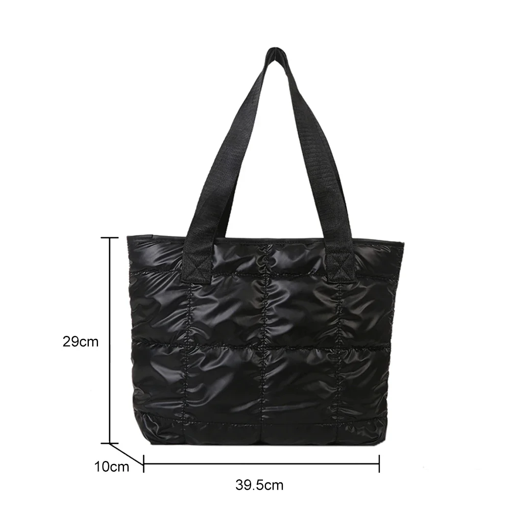 sacs à main fourre tout pour femmes, grande capacité, sac de shopping rembourré en coton, sac à main portable en losange matelassé solide pour les voyages de loisirs