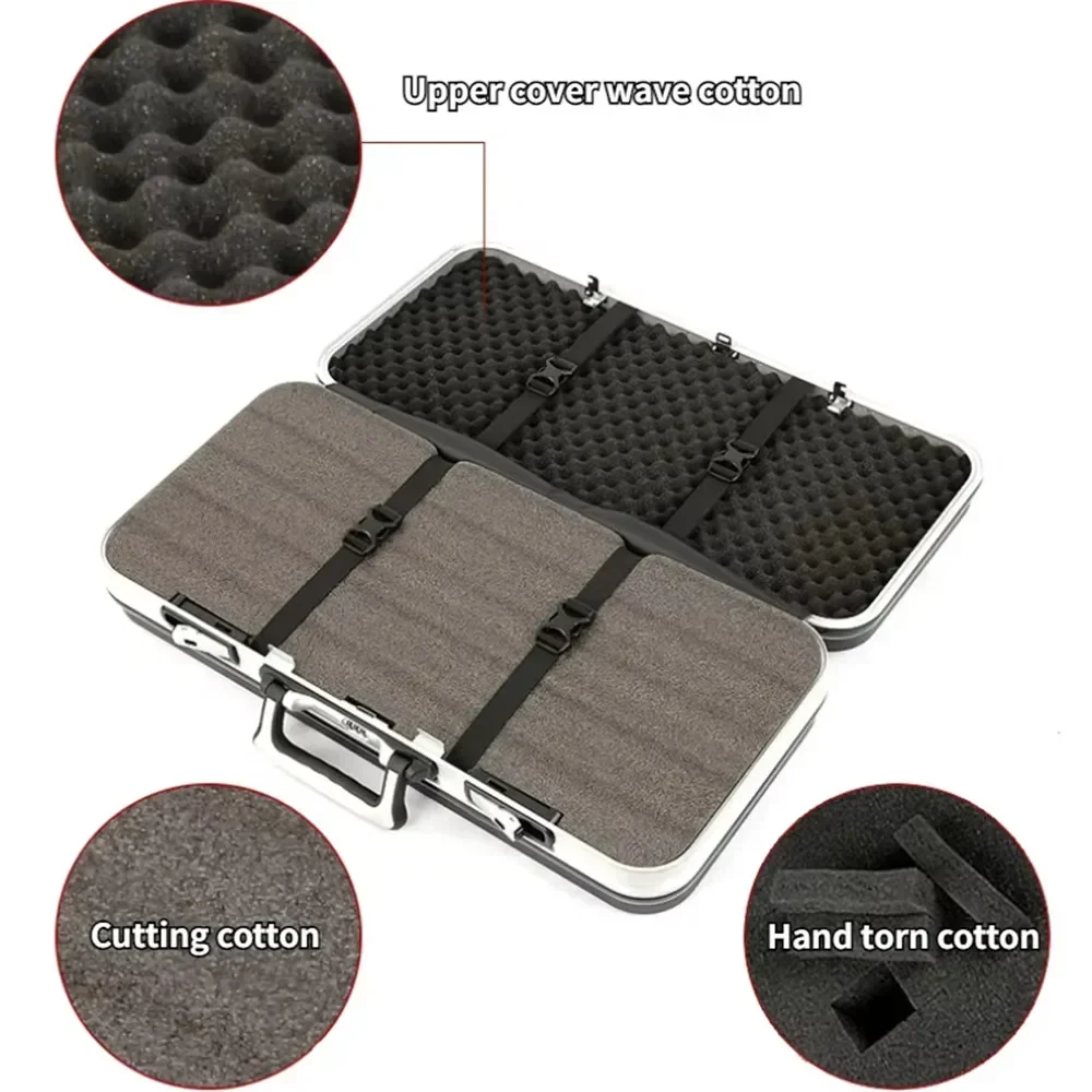 valise épaisse et étanche en coton déchiré à la main, boîte à nœuds et flèches avec mousse prédécoupée, boîte à outils résistante à l'usure et aux chocs, 65/90/100cm