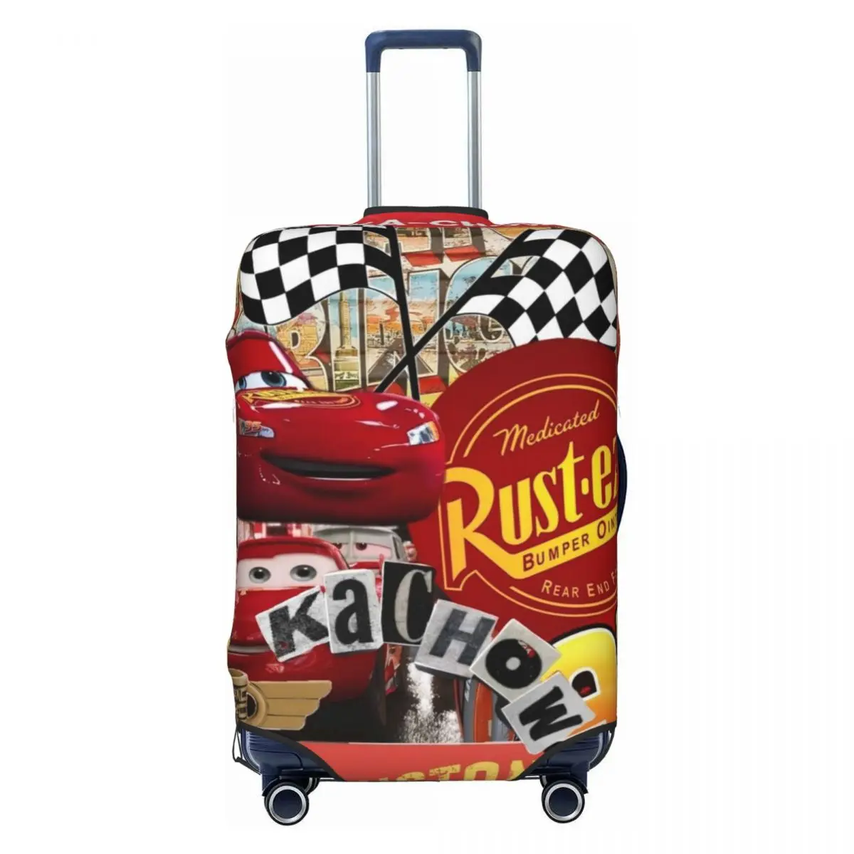 housse de valise personnalisée pixar cars lightning mcqueen, housse de protection anti-poussière pour bagages de 18 à 32 pouces