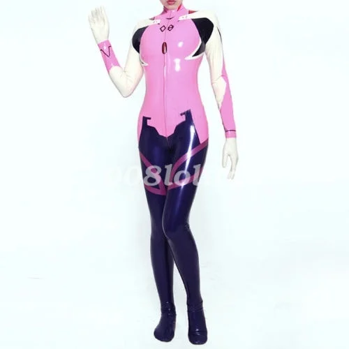 mascarade latex caoutchouc gummi ganzanzug femmes body course costume catsuit taille xs xxl