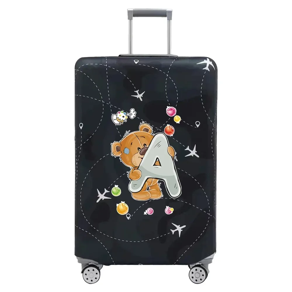 l'ensemble de valises de voyage convient aux housses en tissu extensible de 18 à 32 pouces, accessoires de voyage, housses de protection des bagages, impression d'ours