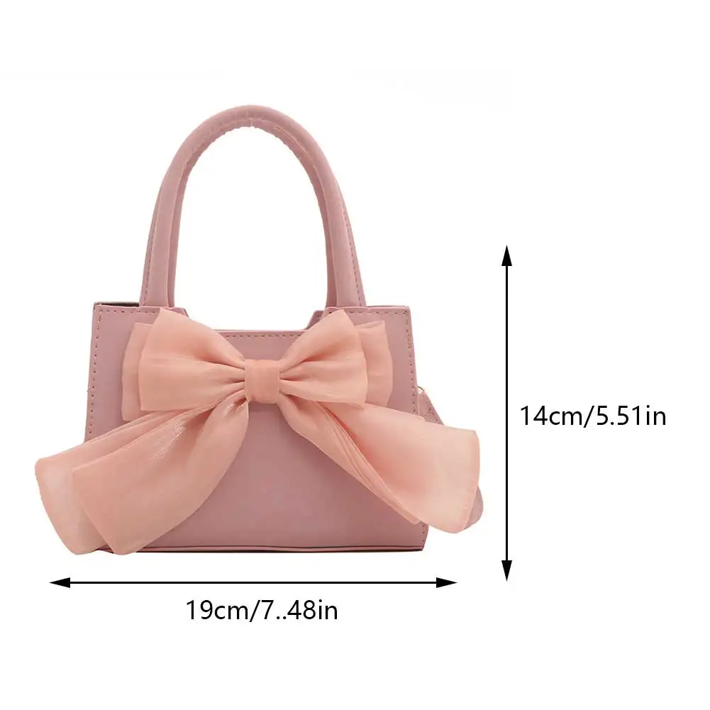 sac à main avec nœud en pu pour femmes, sac à bandoulière tendance, fourre tout carré de grande capacité, couleur unie, sac à bandoulière simple pour fête et vacances