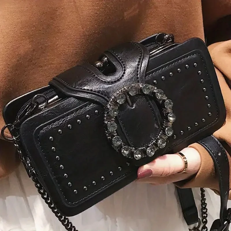 sacs à main de luxe pour femmes sacs à bandoulière diamants de luxe sac carré vintage fourre-tout décontracté marque sac à main en cuir pu dames sac