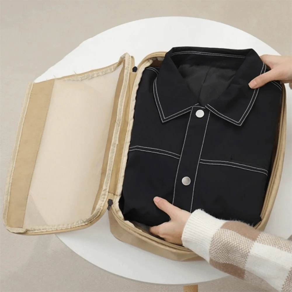 ensemble de sacs de rangement de voyage portables, valise transparente pliable, pochette de tri de vêtements à compression polyvalente, 4/6 pièces