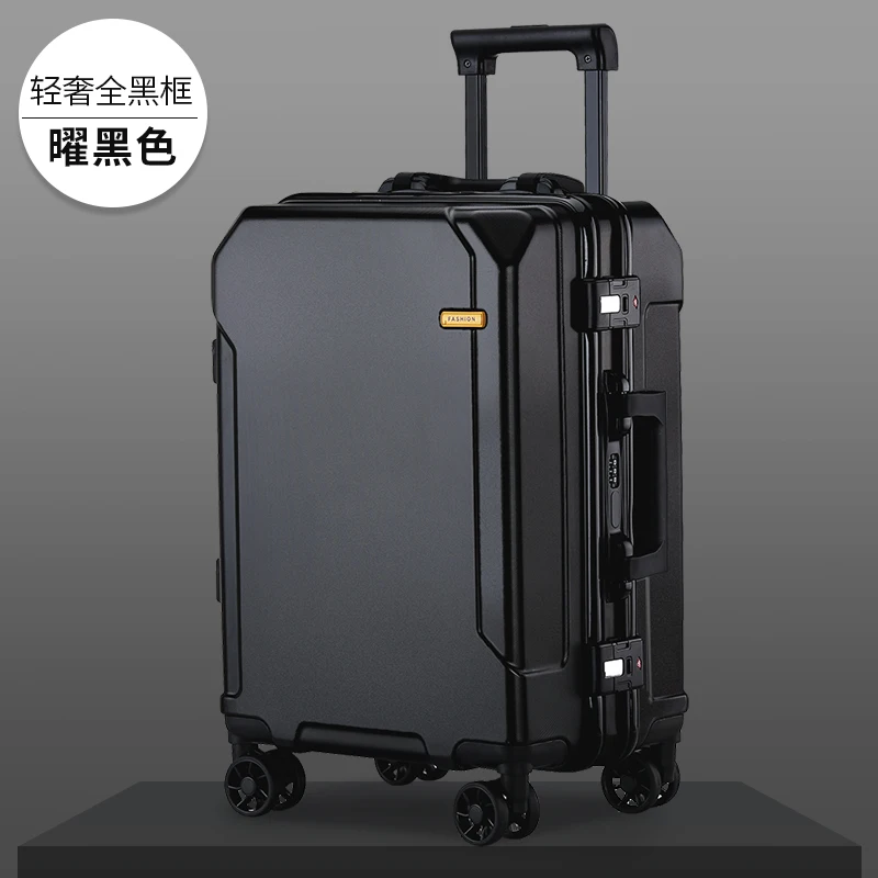 bagage de voyage tendance de la mode valise de 24 pouces cadre en aluminium boîtier de chariot pour hommes et femmes petite valise de cabine de 20 pouces