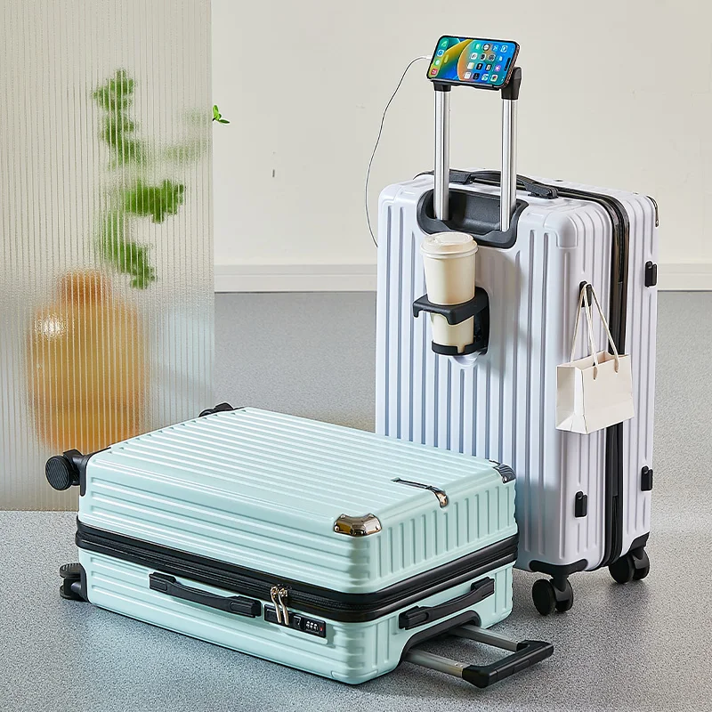 valise légère pour voyager, sac de transport de bagages pour enfants protégé par mot de passe pour hommes et femmes, valise en cuir de 20 à 26 pouces