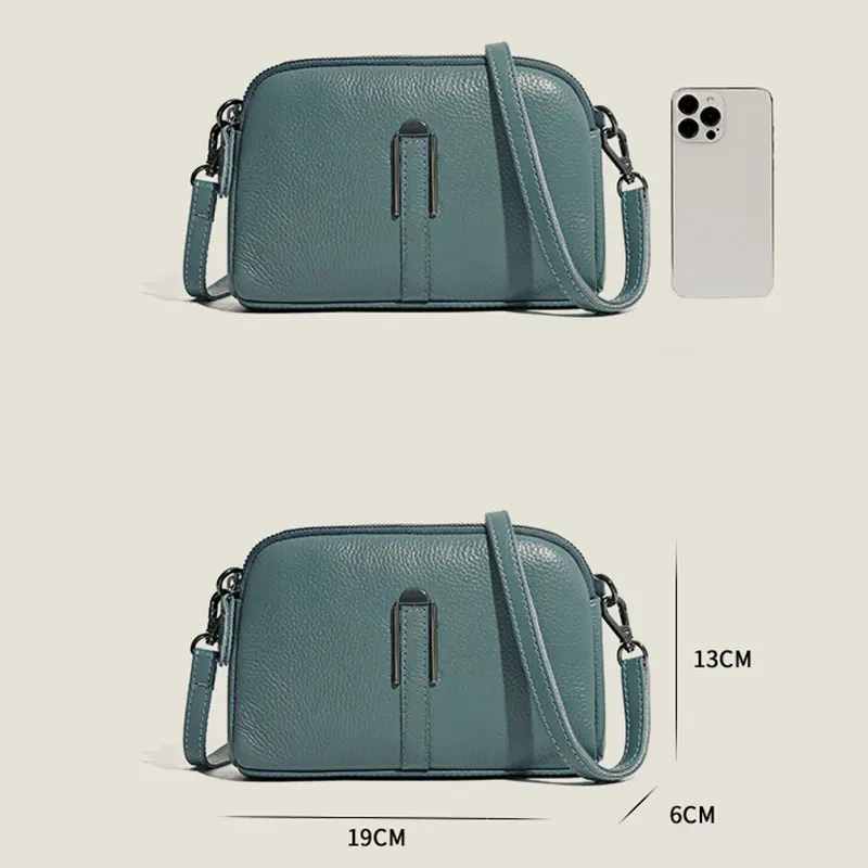 sac à main de luxe en cuir véritable pour femmes, pochette pour téléphone, à bandoulière, 2022