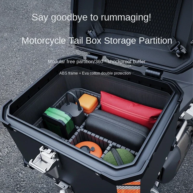 plaque d'isolation universelle pour coffre de bagages de moto, ensemble de panneaux de séparation pour bagages 36/45l, organisateur de voyage de moto, bricolage