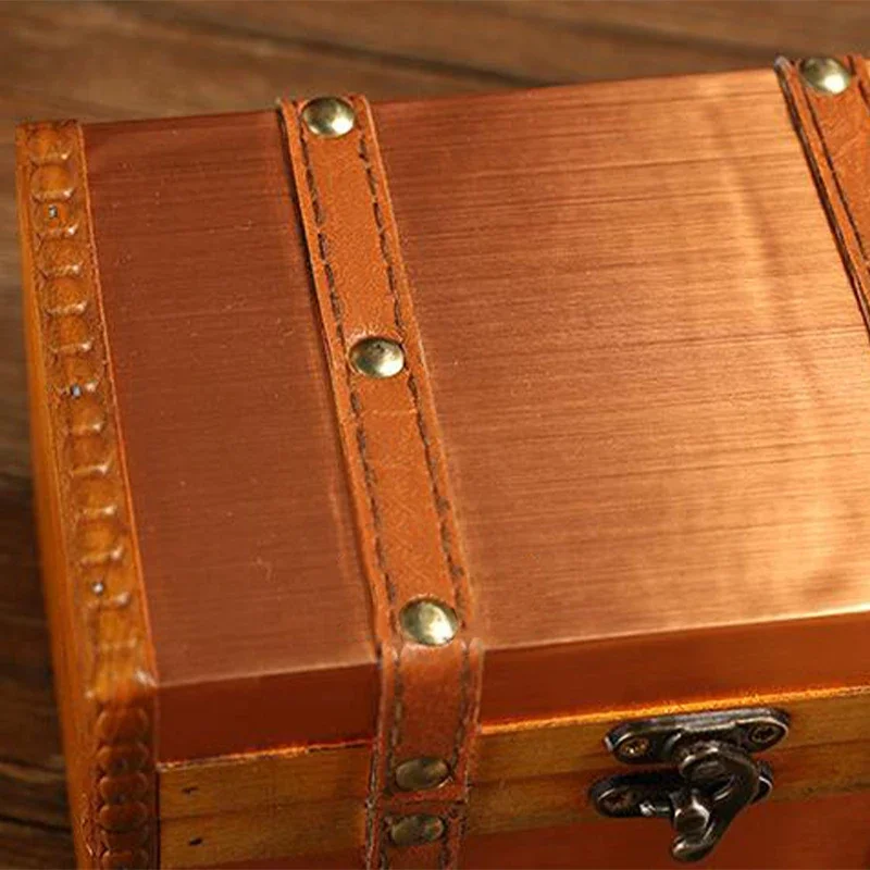 boîte de rangement en bois faite à la main avec serrure, valise vintage, coffre à bijoux de style européen, accessoires de photographie, étuis cadeaux