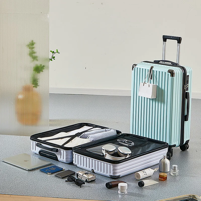 valise légère pour voyager, sac de transport de bagages pour enfants protégé par mot de passe pour hommes et femmes, valise en cuir de 20 à 26 pouces