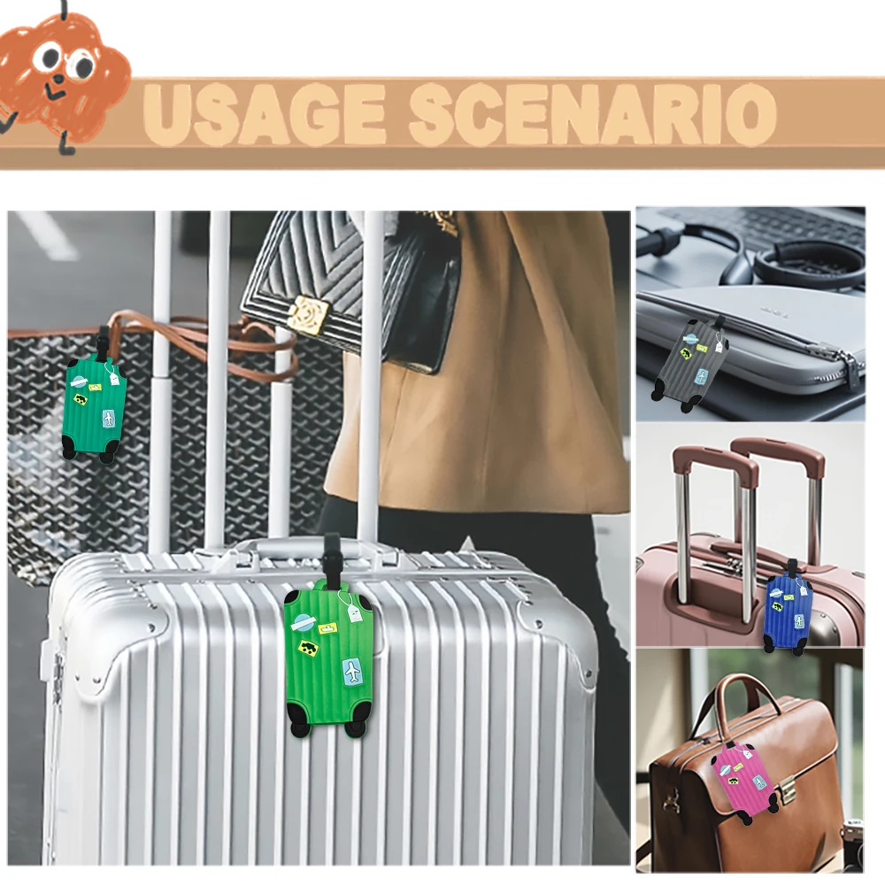Étiquette de bagage anti perte multifonctionnelle : durable, confidentialité protégée, étanche et compatible avec les passages d'embarquement