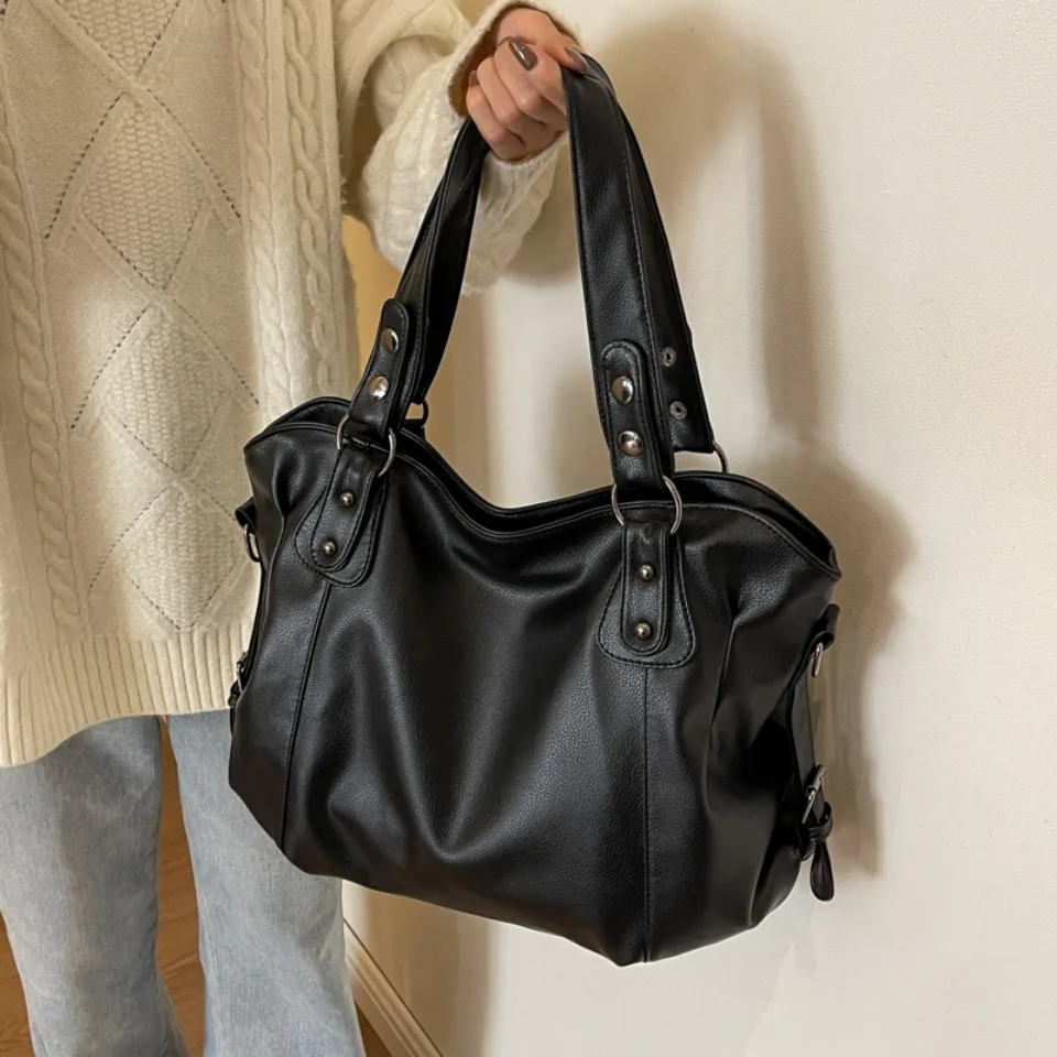 sac à main hobo femme grande capacité sacs à bandoulière grand style sac fourre-tout décontracté dames a4 sacs à bandoulière en cuir souple sac d'affaires