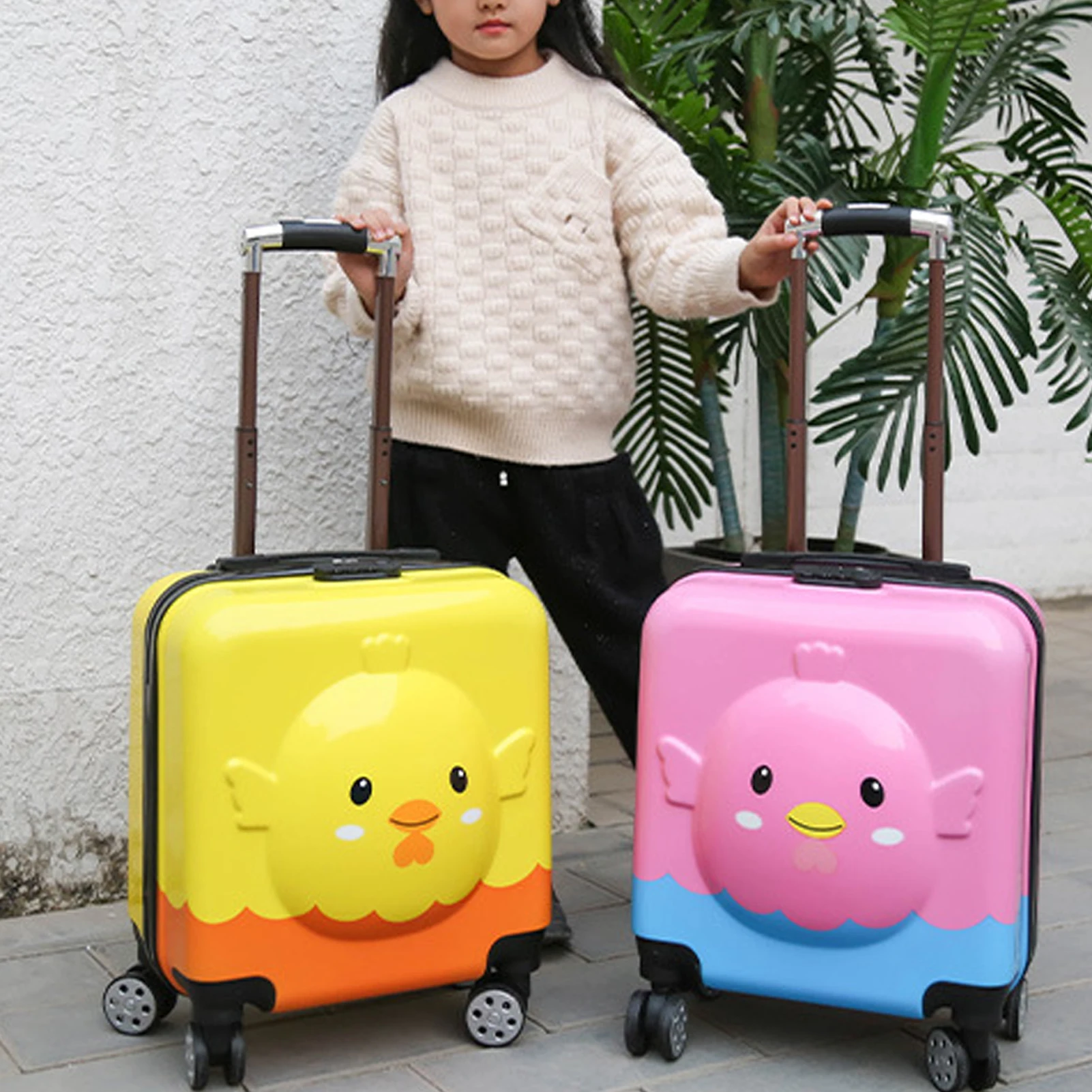 bagage pour enfants, rotation à 360 degrés, boîtier de chariot unisexe, valise pour tout petits avec sac à compartiment pour voyage