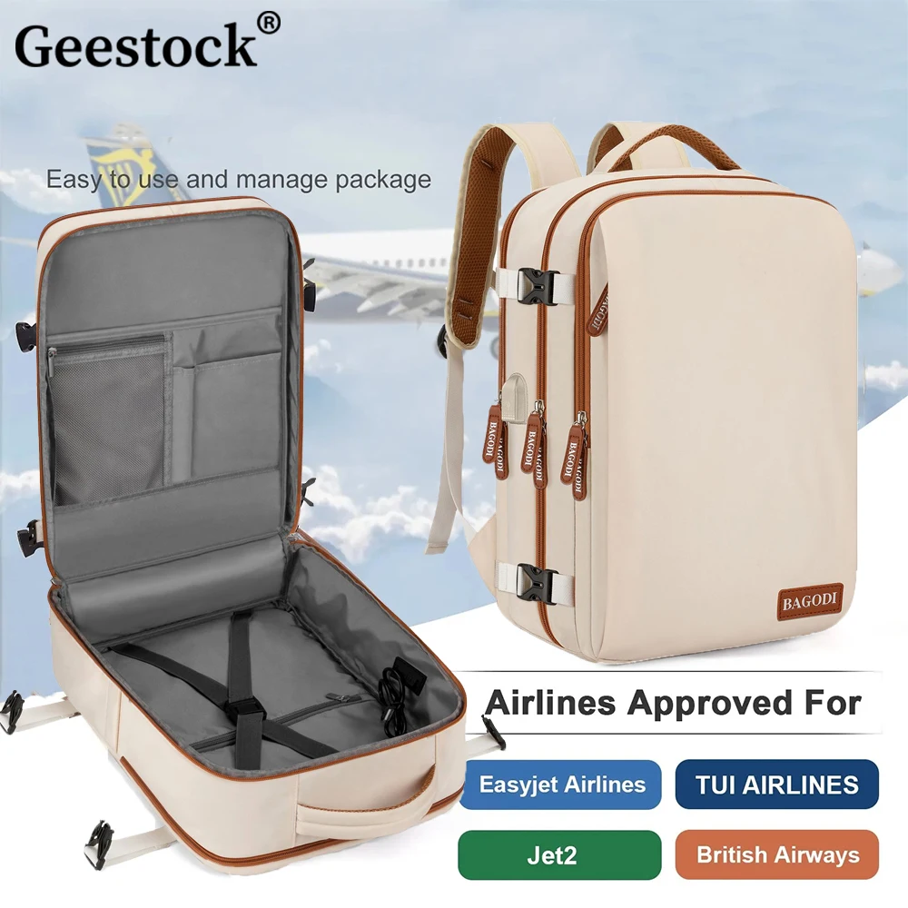 geestock ryanair 40x20x25 sac à dos de voyage sac de cabine de voyage 45x20x30 easyjet avion cabine sac à dos valise sacs à dos d'ordinateur portable