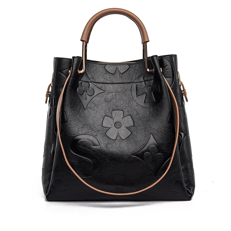 sac à main pour femme, sac fourre-tout en relief haut de gamme, sac seau de grande capacité, sac de belle-mère hydrofuge, sac à bandoulière à la mode