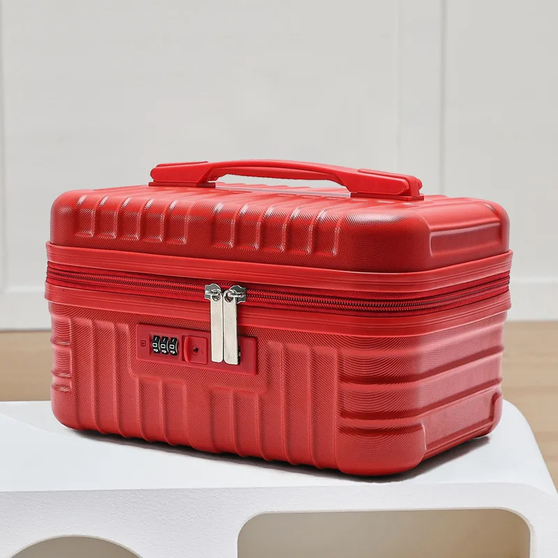 mini valise de voyage de 14 pouces, boîte à cosmétiques rétro légère, organisateur de bagages à main portables, étui de maquillage, petite boîte à mot de passe