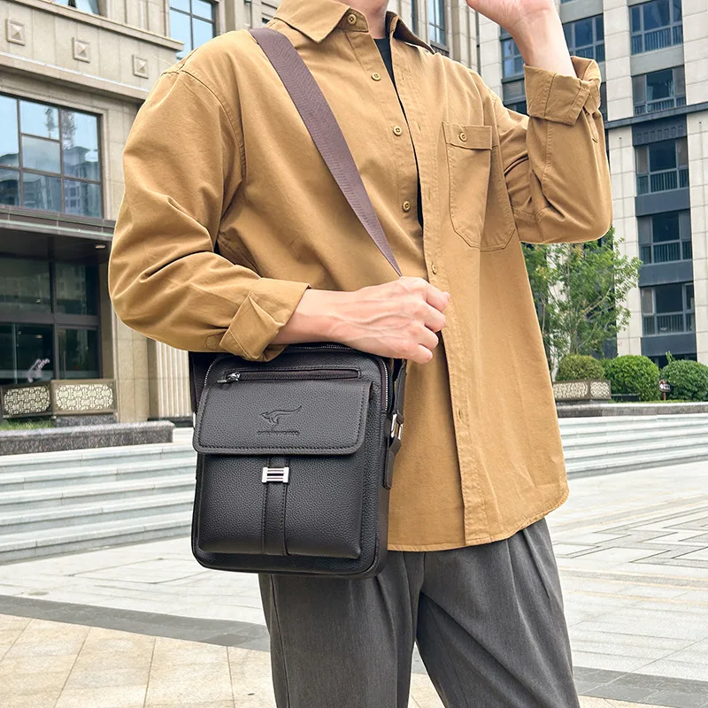 nouveau sac à main pour hommes sac à bandoulière décontracté à la mode sacs en cuir imperméables de haute qualité sac de taille de grande capacité sac croisé