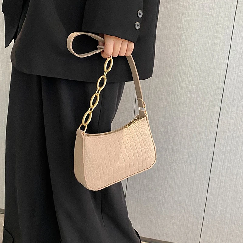 sac fourre-tout de luxe en feutre pour femmes, fourre-tout à aisselles, croissant de mode, petit sac à main carré pour femmes, cadeau de bureau et de banlieue