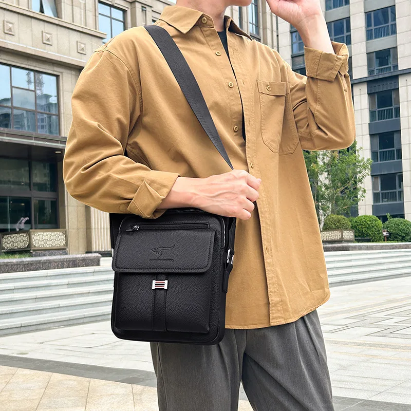 nouveau sac à main pour hommes sac à bandoulière décontracté à la mode sacs en cuir imperméables de haute qualité sac de taille de grande capacité sac croisé
